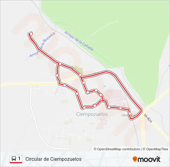 1 bus Mapa de línia