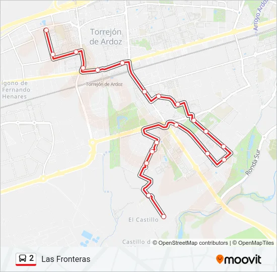 2 Bus Line Map