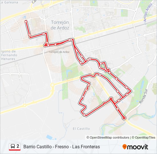 Mapa de 2 de autobús