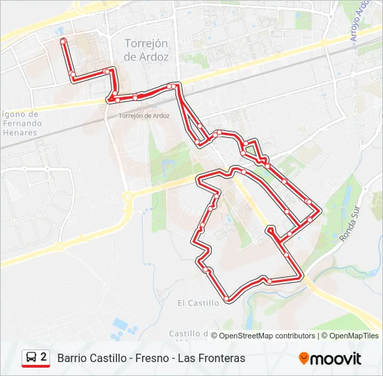 2 Bus Line Map