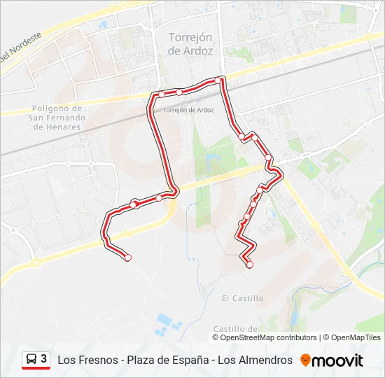 3 Bus Line Map