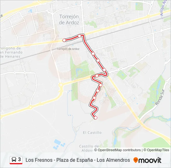3 Bus Line Map