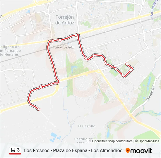 3 Bus Line Map