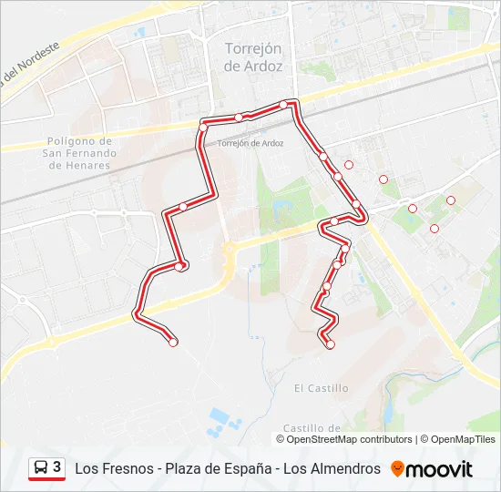 3 Bus Line Map