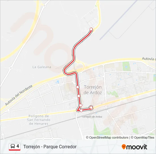 4 Bus Line Map