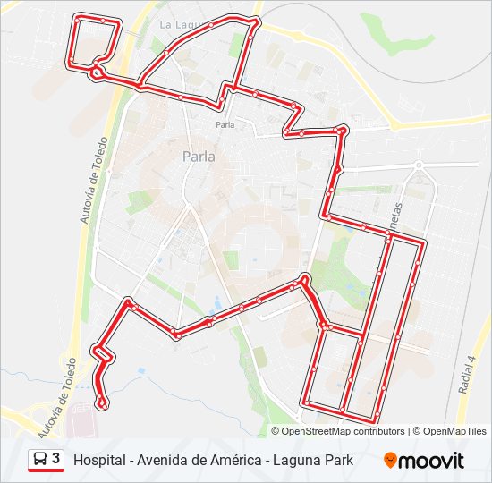 3 bus Line Map