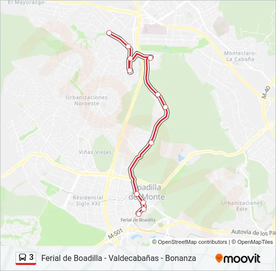 3 Bus Line Map