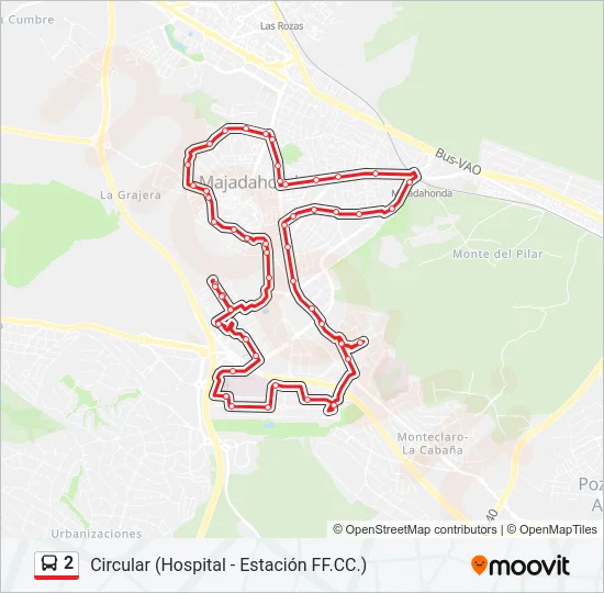 2 Bus Line Map