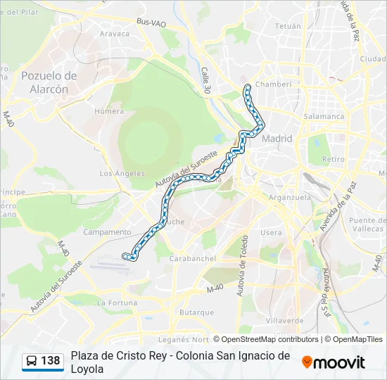 138 Bus Line Map