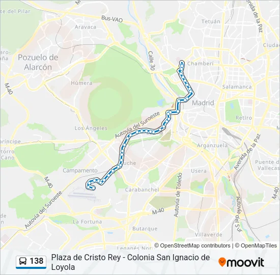 138 Bus Line Map