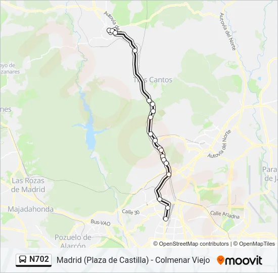 N702 Bus Line Map