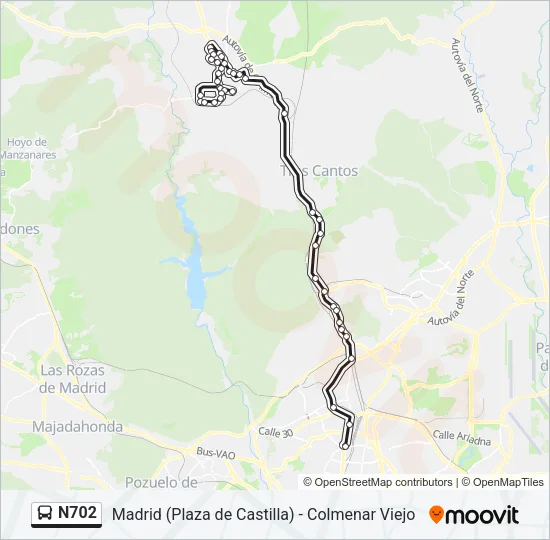 N702 Bus Line Map
