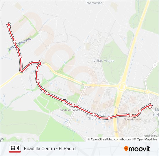4 Bus Line Map