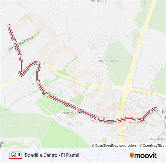 4 bus Line Map