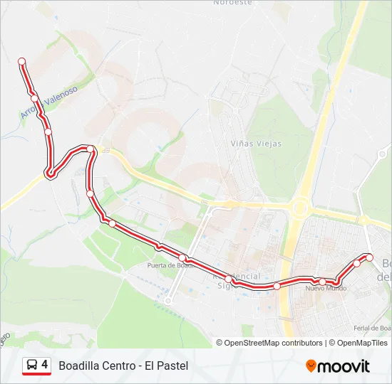 4 Bus Line Map