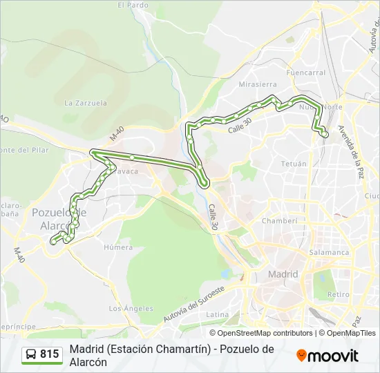 815 Bus Line Map