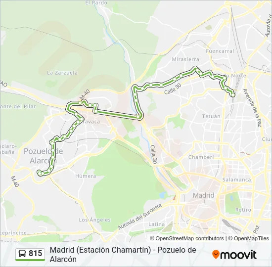 815 Bus Line Map