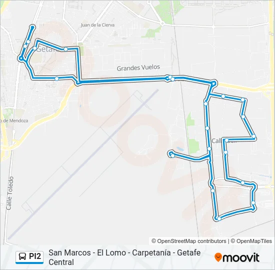 PI2 bus Mapa de línia