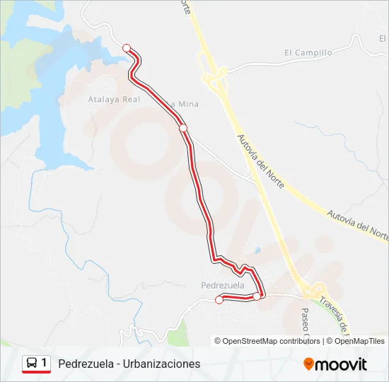 1 Bus Line Map