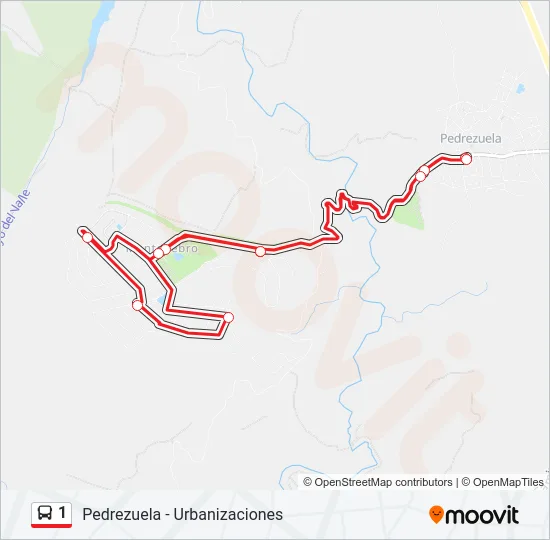 1 Bus Line Map