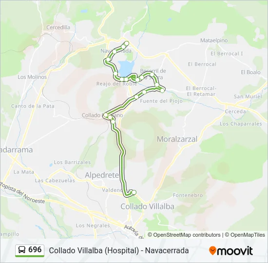 696 Bus Line Map