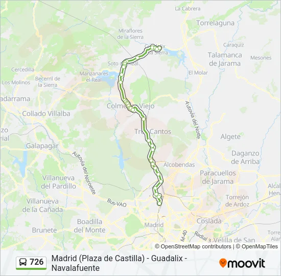 726 Bus Line Map