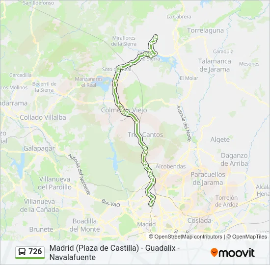 726 Bus Line Map