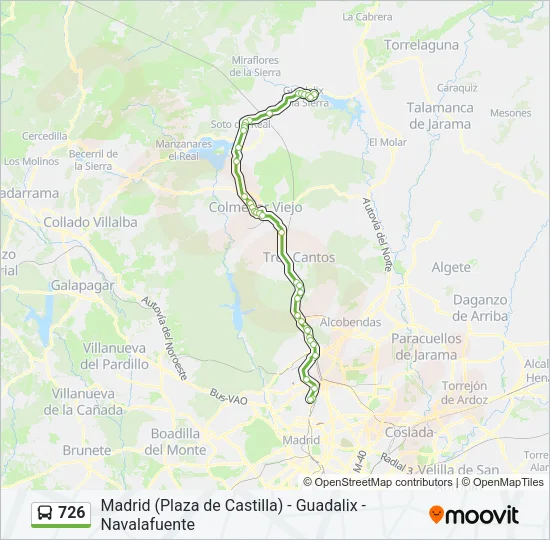 726 Bus Line Map