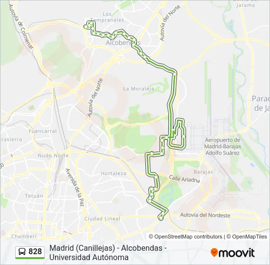828 Bus Line Map