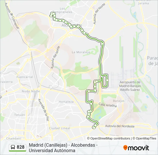 828 Bus Line Map