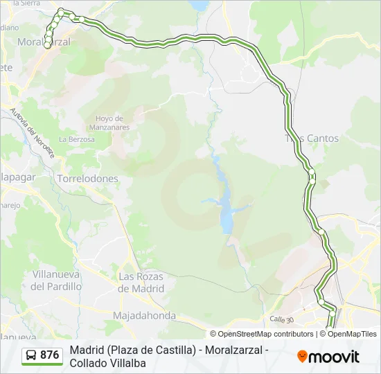 876 Bus Line Map