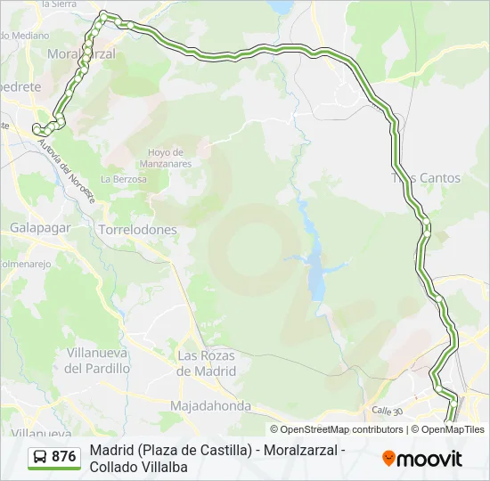 876 Bus Line Map