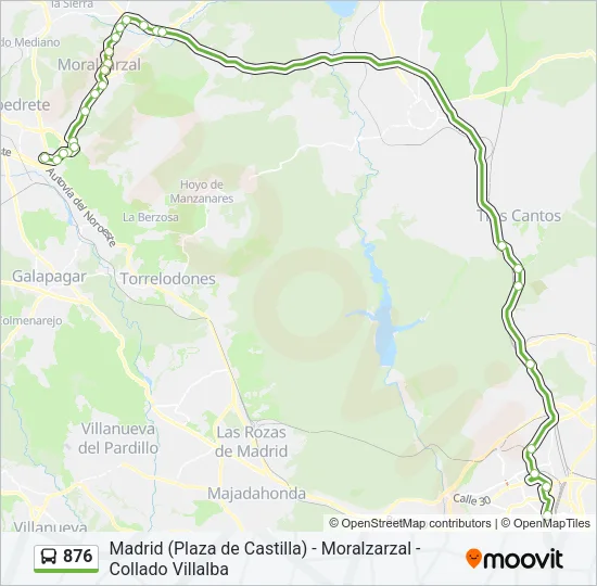 876 Bus Line Map