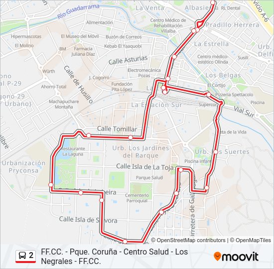 2 Bus Line Map