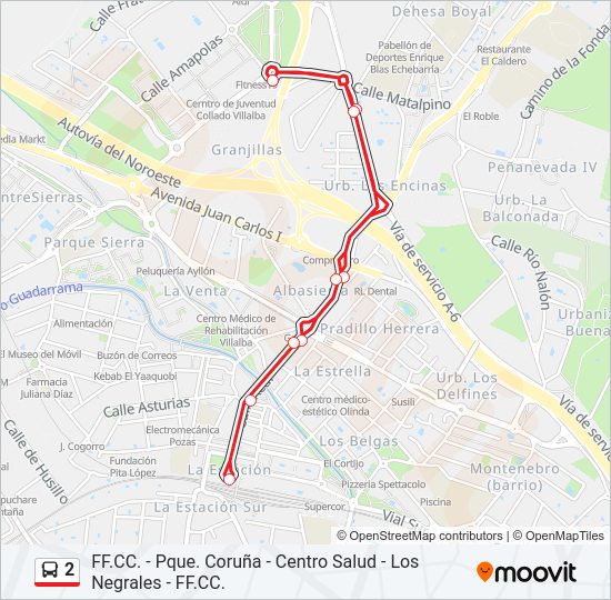 2 Bus Line Map