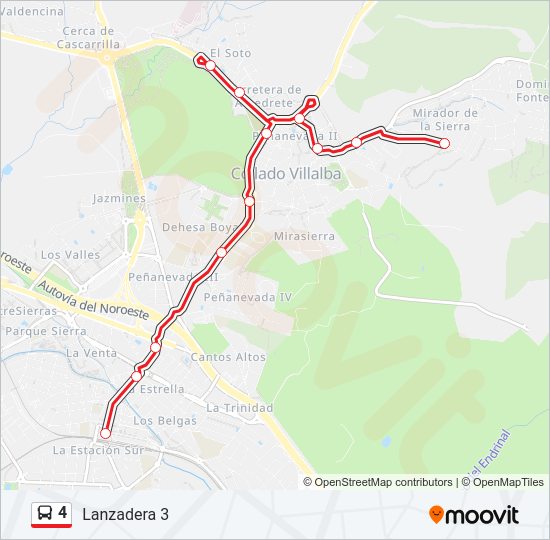 4 Bus Line Map