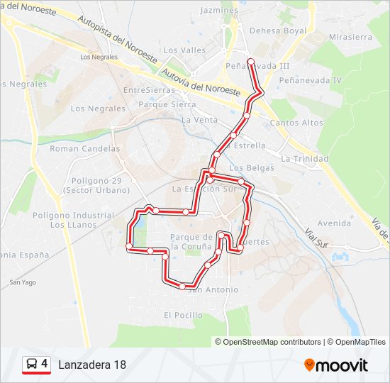 4 Bus Line Map