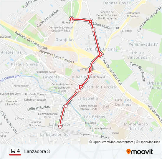 4 Bus Line Map