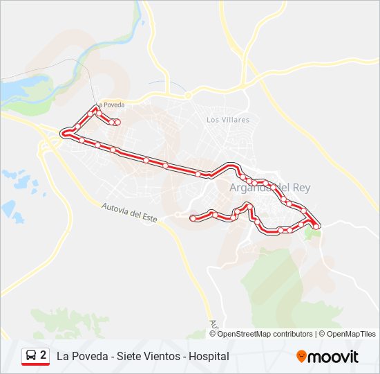 2 bus Line Map