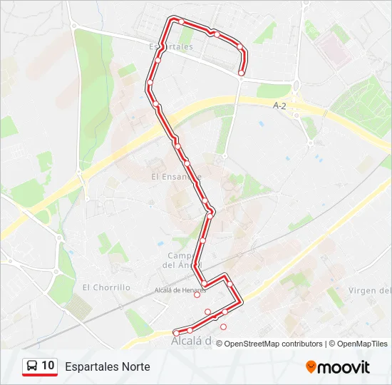 10 Bus Line Map