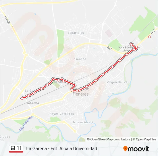 11 Bus Line Map