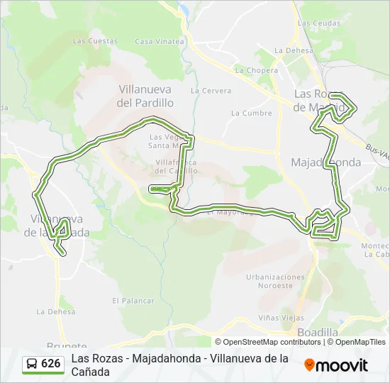 626 Bus Line Map
