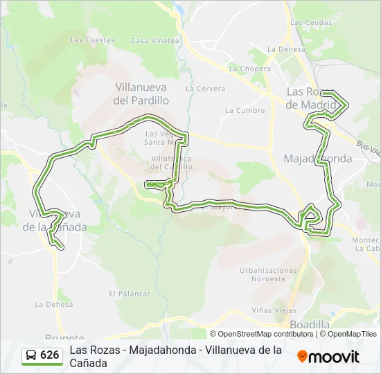 626 Bus Line Map