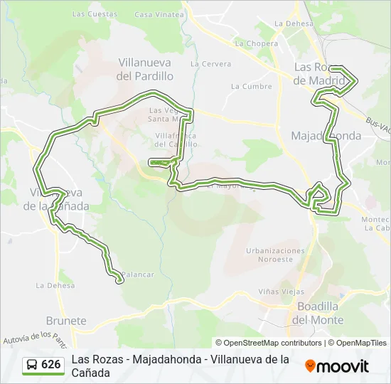 626 Bus Line Map