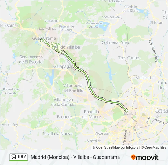 682 Bus Line Map