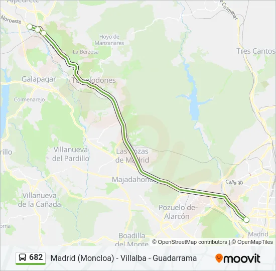 682 Bus Line Map