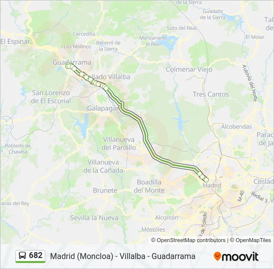 682 Bus Line Map