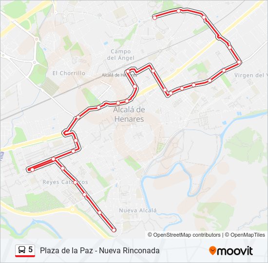 5 bus Line Map