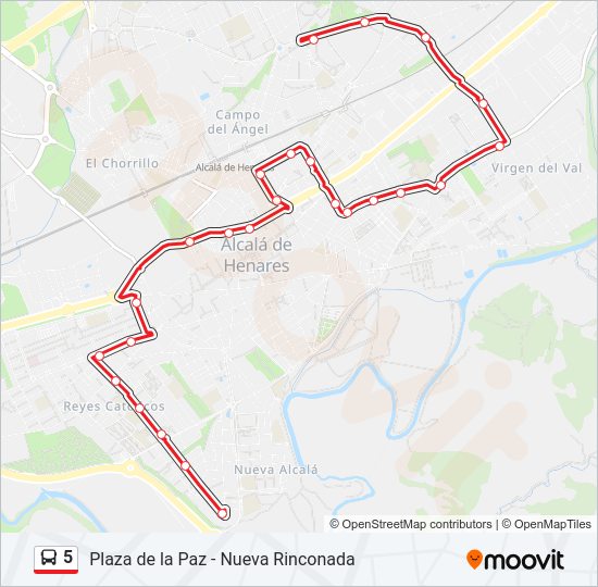 5 Bus Line Map