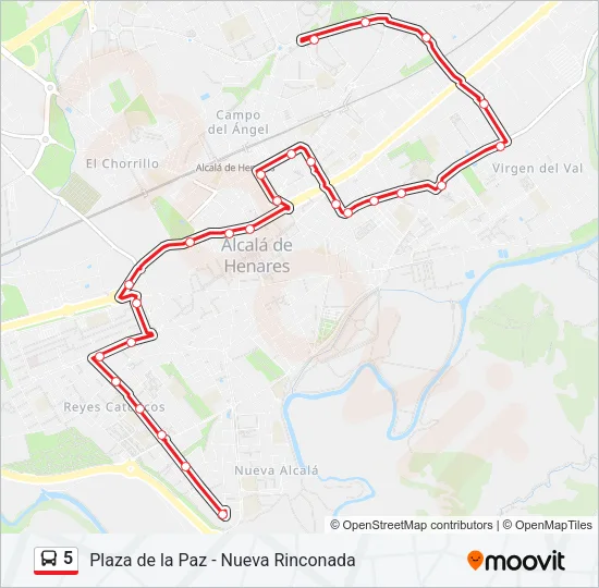 5 Bus Line Map